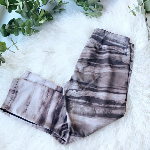 Prana Pants - REI Prana Roxanne Marble Leggings Medium Tie Dye Marbleized Tight Crop Capri